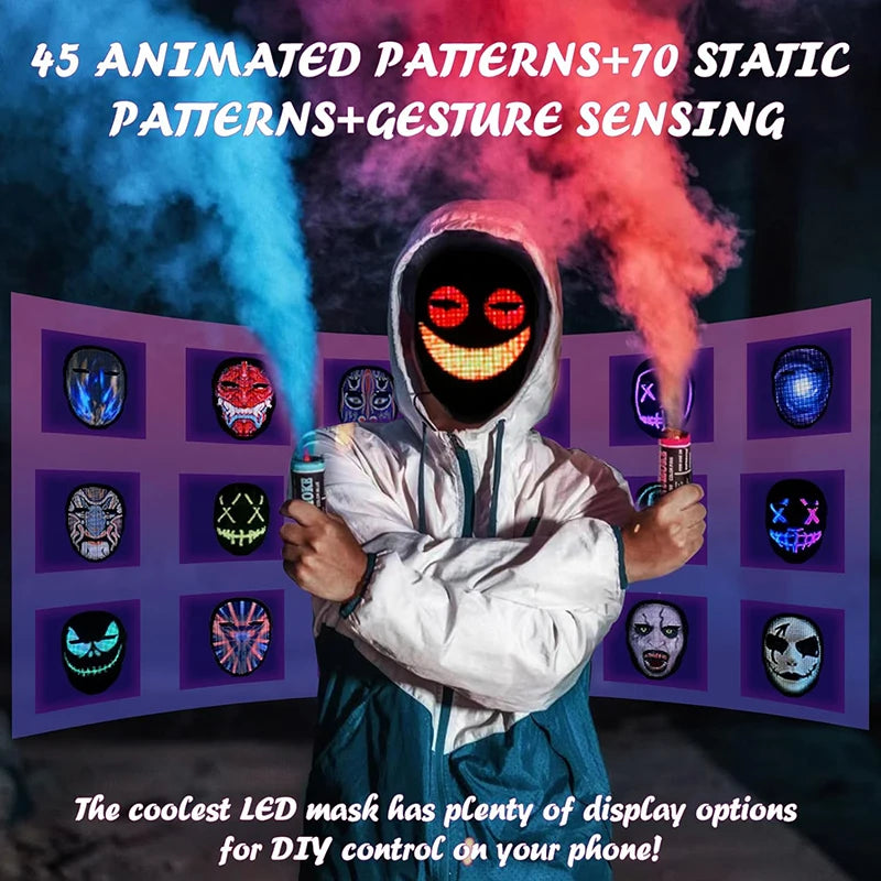C & O™ LED Mask – Bluetooth Party LED Mask