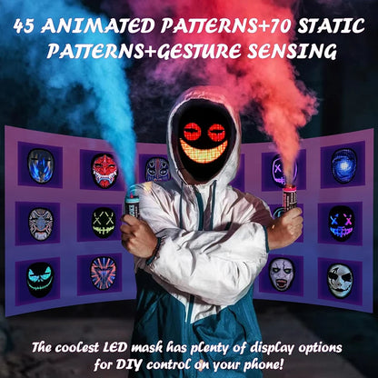C & O™ LED Mask – Bluetooth Party LED Mask