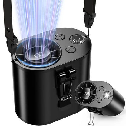 C & O™ Portable Waist Fan Upgraded 10 Speeds Personal Fan 20000mAh Rechargeable Waist and Desk Fans with LED Display for Outdoor Jobsite