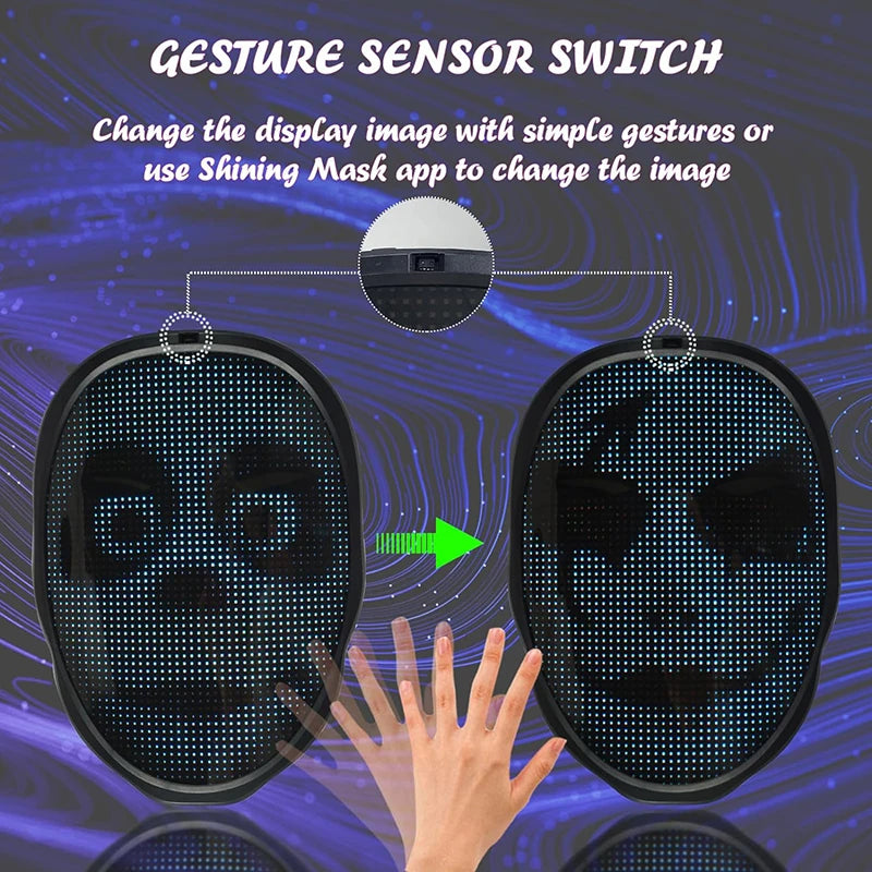 C & O™ LED Mask – Bluetooth Party LED Mask