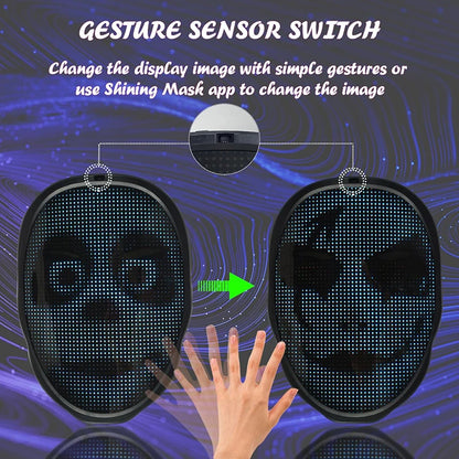 C & O™ LED Mask – Bluetooth Party LED Mask