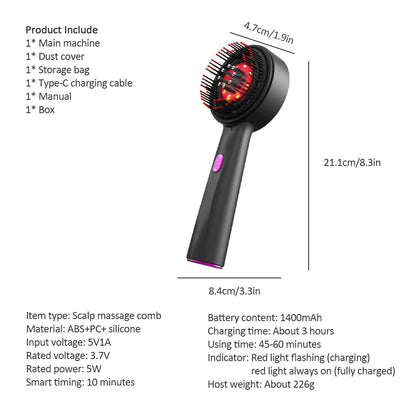 C & O™  - Electric Vibration Massage Comb