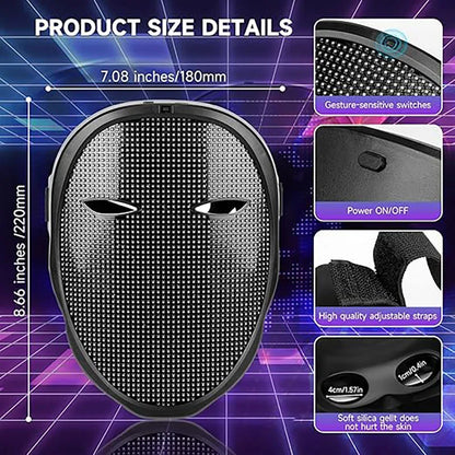 C & O™ LED Mask – Bluetooth Party LED Mask